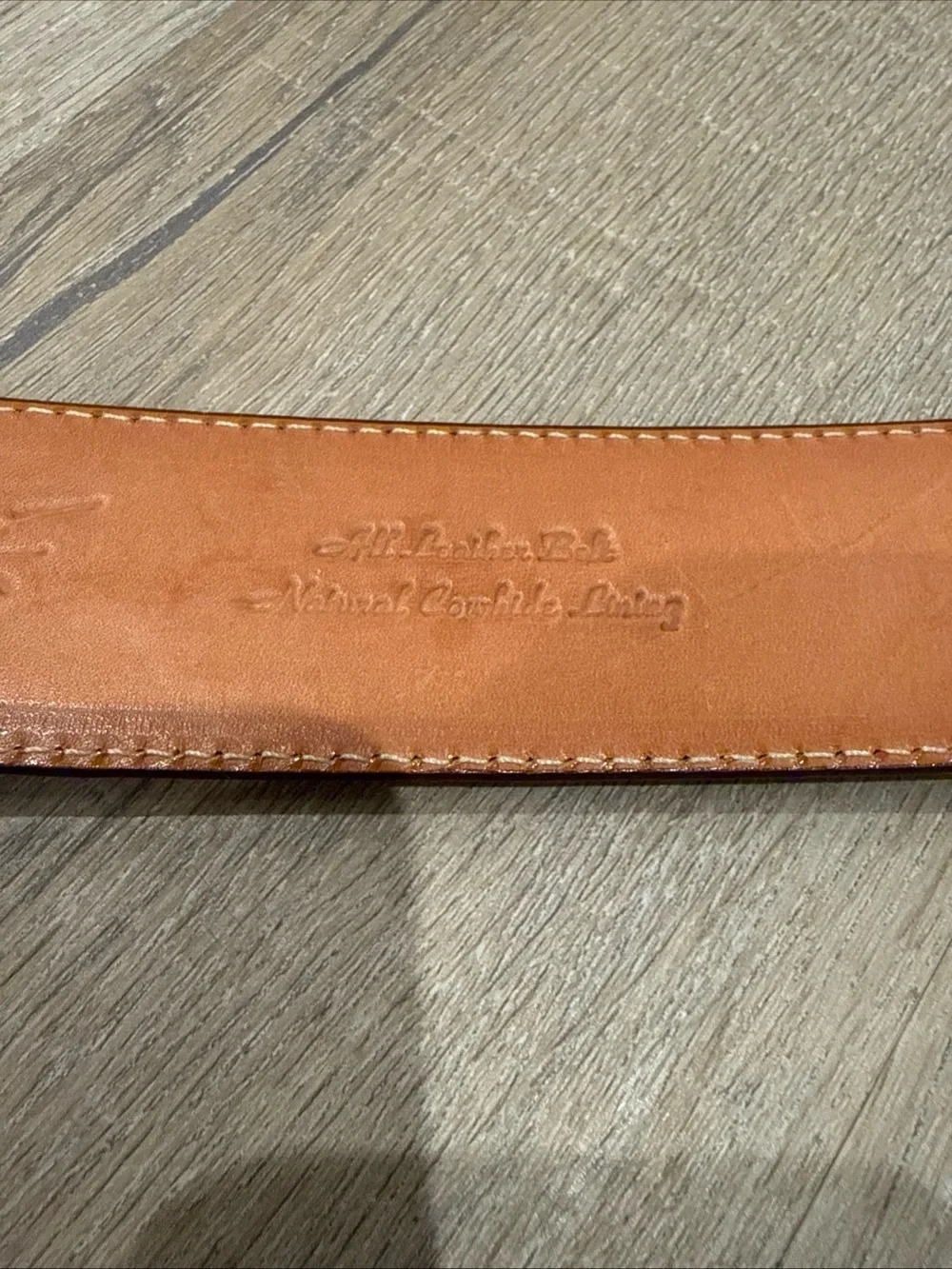 Vintage Zele leather croc embossed belt size 28